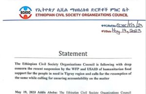 #ECSOC says suspension of food aid would do more damage