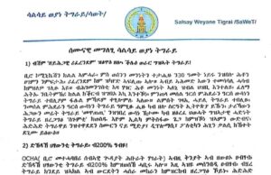Tigray opposition SAWET slams Amhara region’s plan for referendum in Tigrain territories